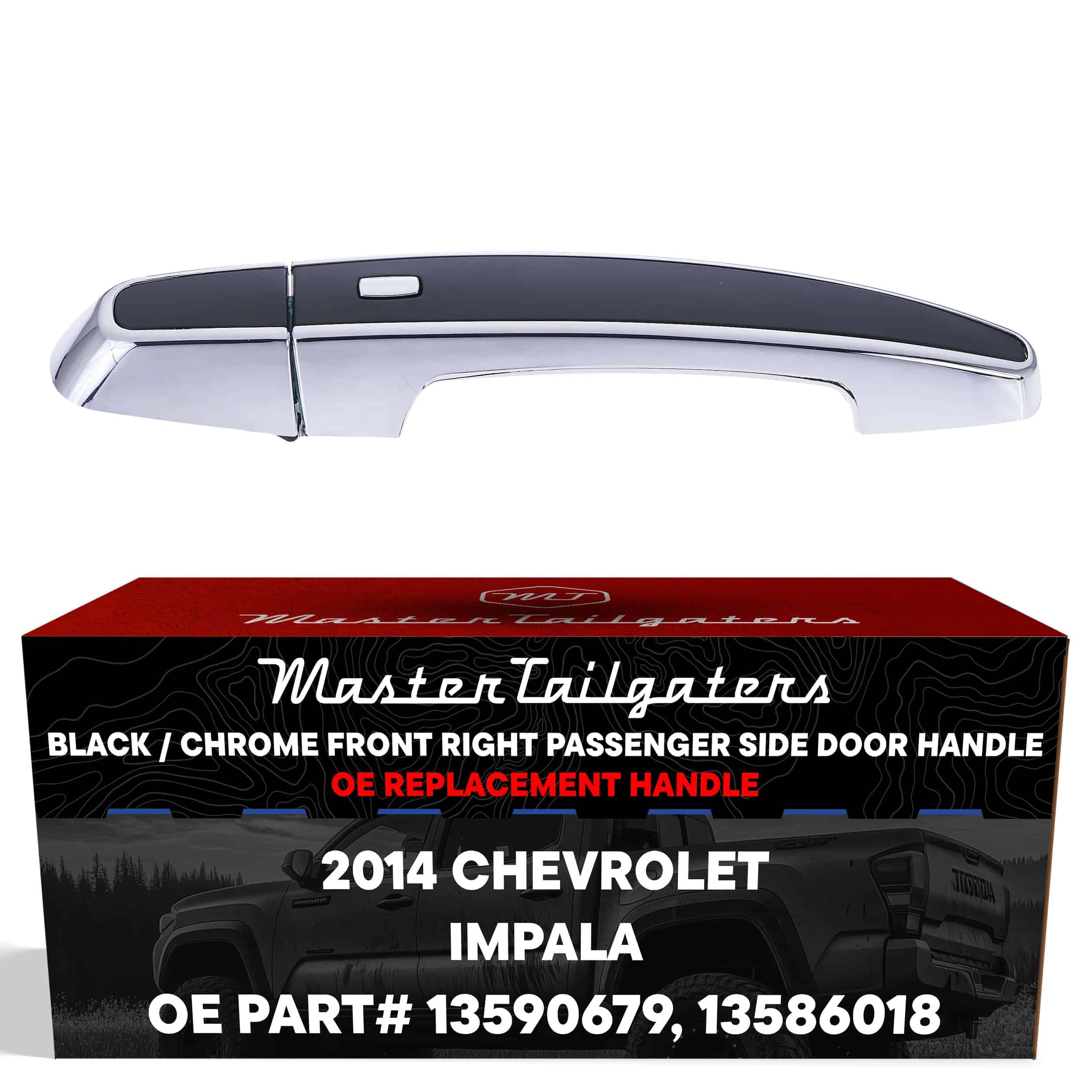 Manija de puerta exterior Master Tailgaters Negro/Cromo