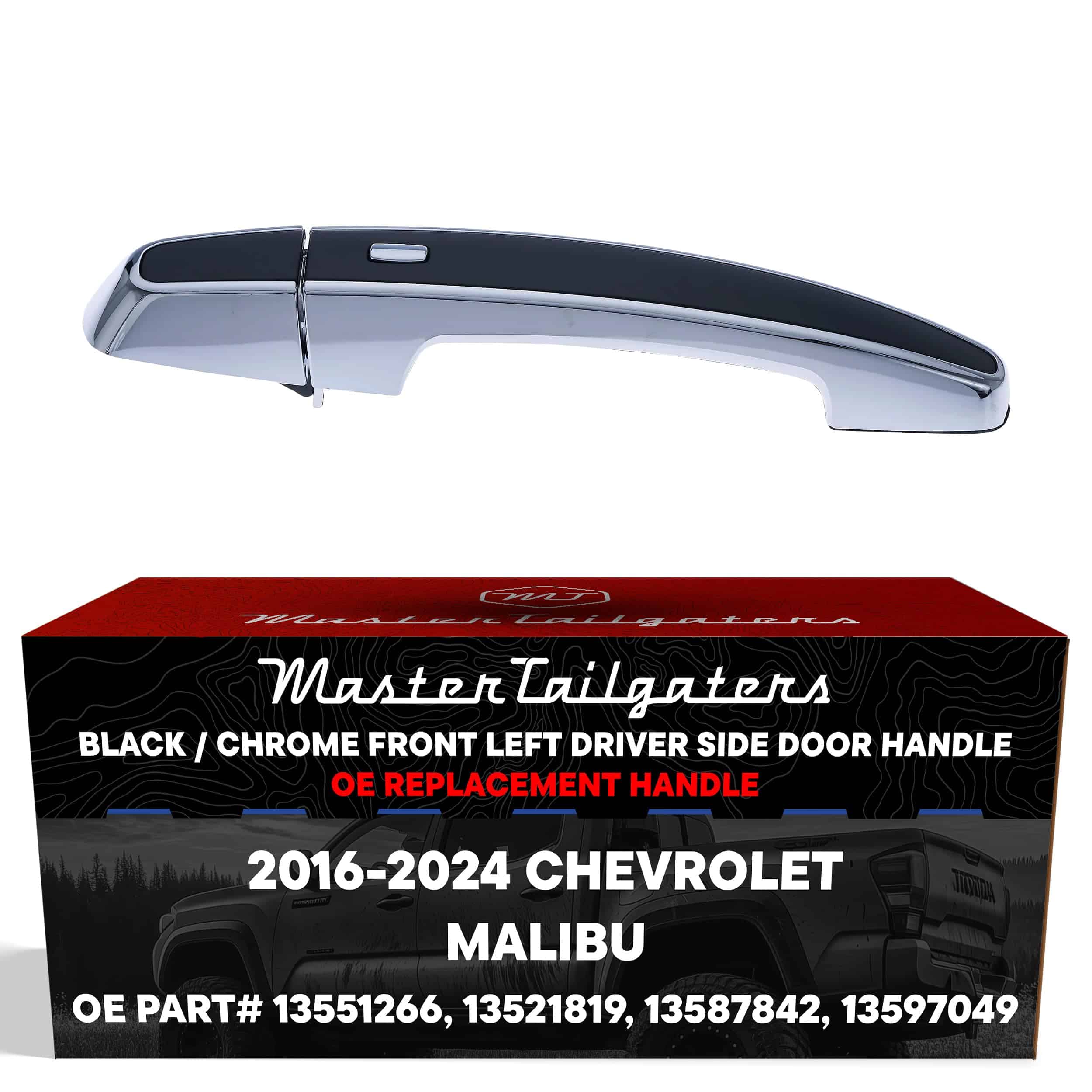 Manija de Puerta Exterior Master Tailgaters Negra/Cromo de
