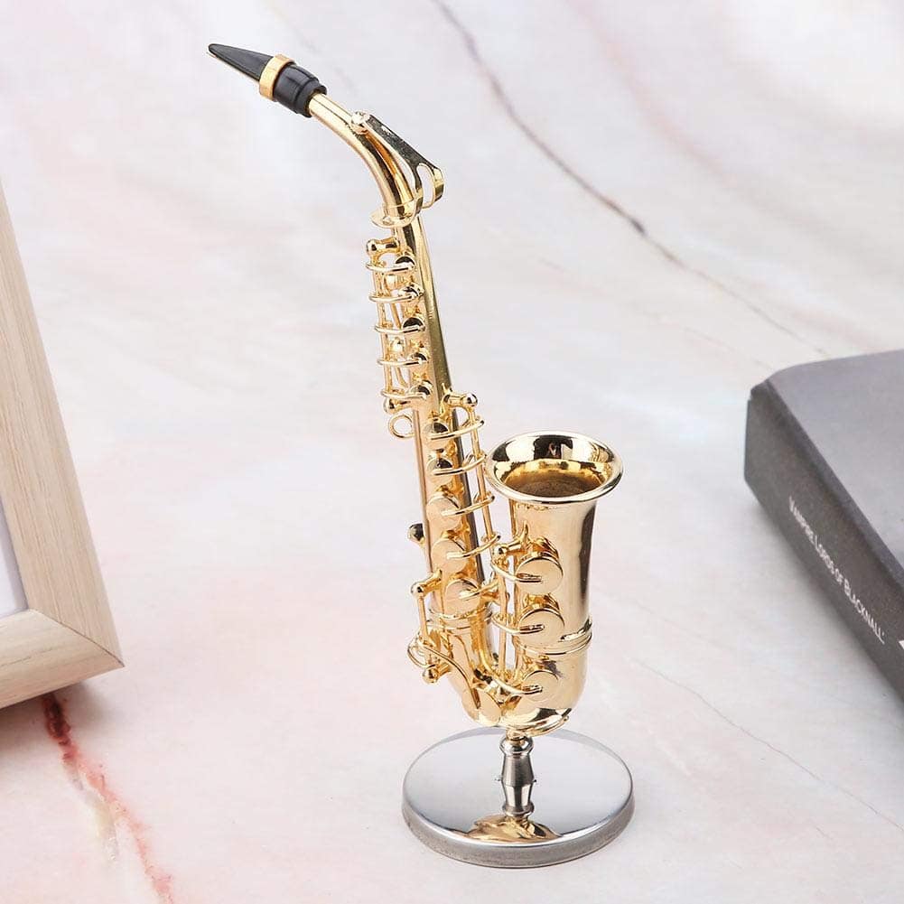 Miniatura de Saxofón Model Musical para Escritorio -