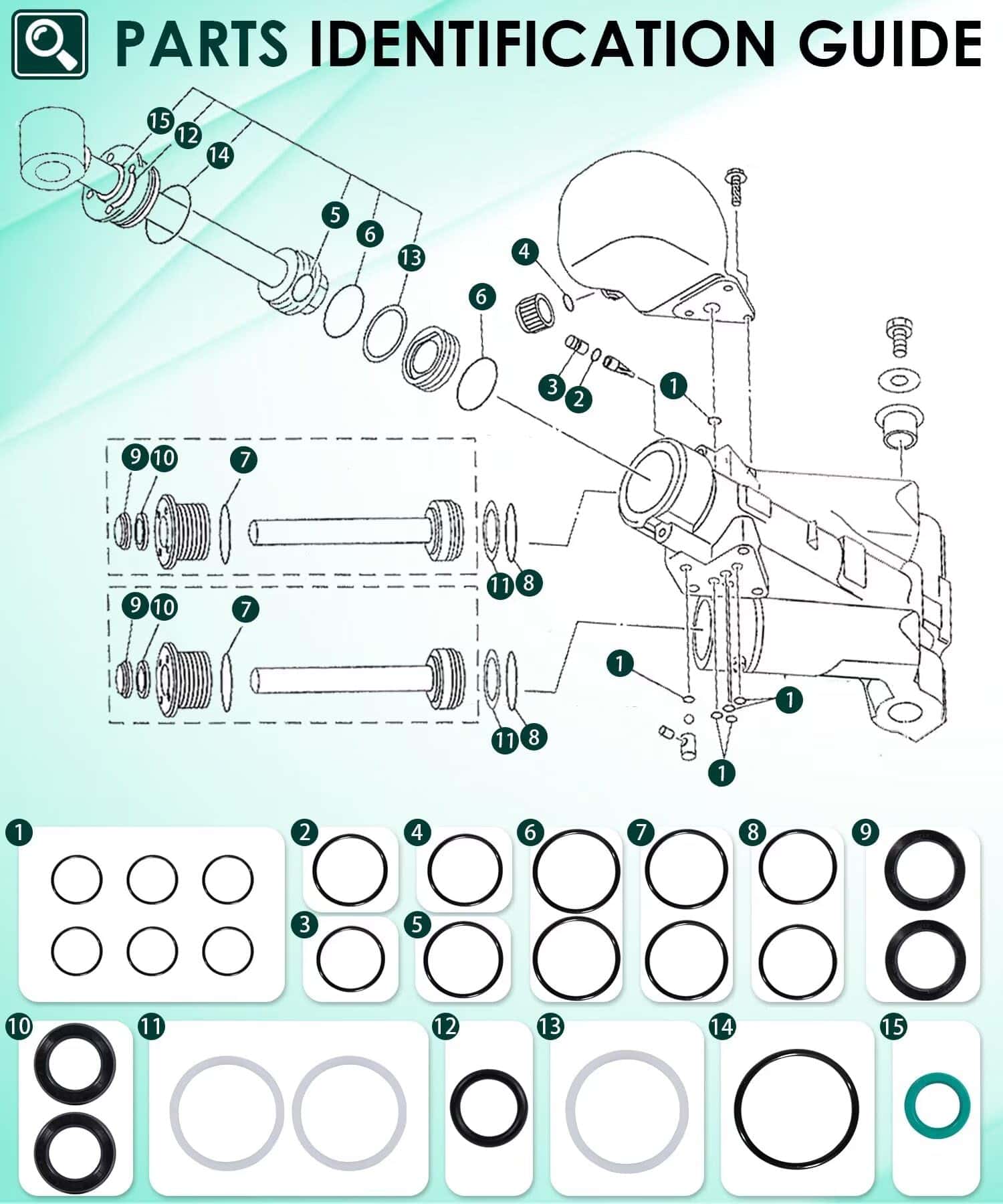 Kit de Sello de Inclinación y Elevación 1997 y posterior - Imagen 5