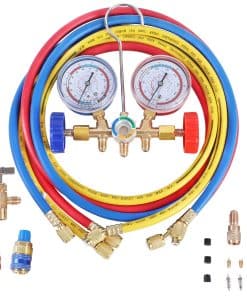 Juego de diagnóstico de manómetro de 3 vías AC YSTOOL para