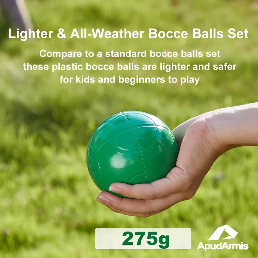 Set de Bolas de Bocce ApudArmis de 90 mm, Juego de Bocce - Imagen 6
