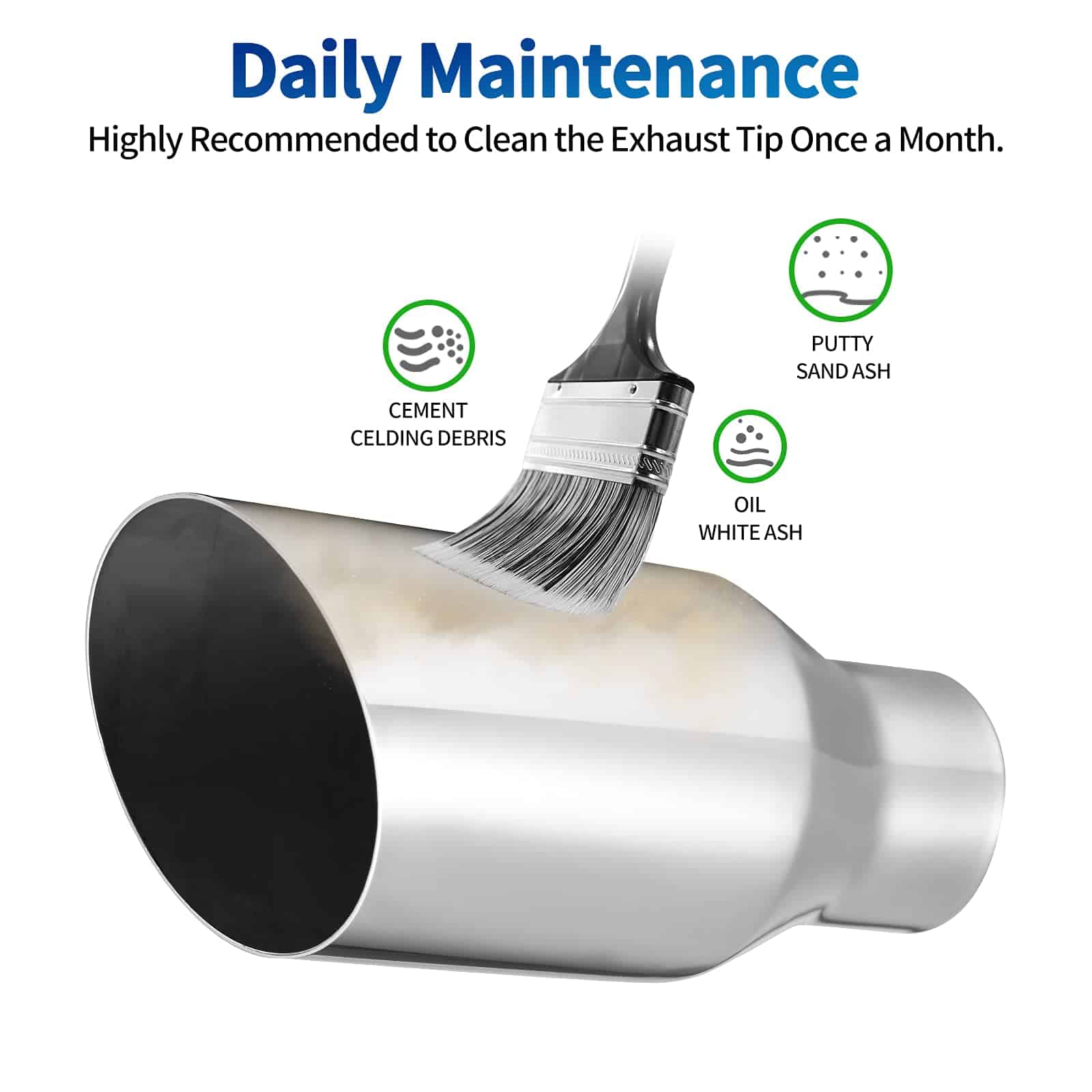 AUTOSAVER88 2.5 Pulgadas Salida Punta de Escape, 2.5" - Imagen 6