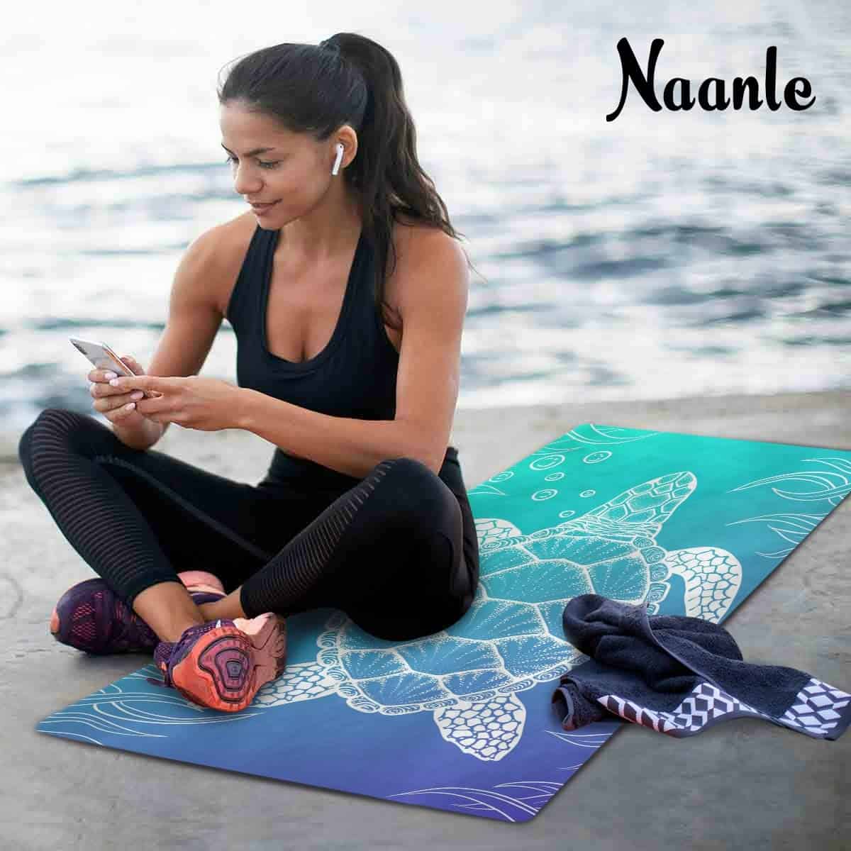 Tapete de yoga Naanle con bolsa de transporte, tapete de - Imagen 9