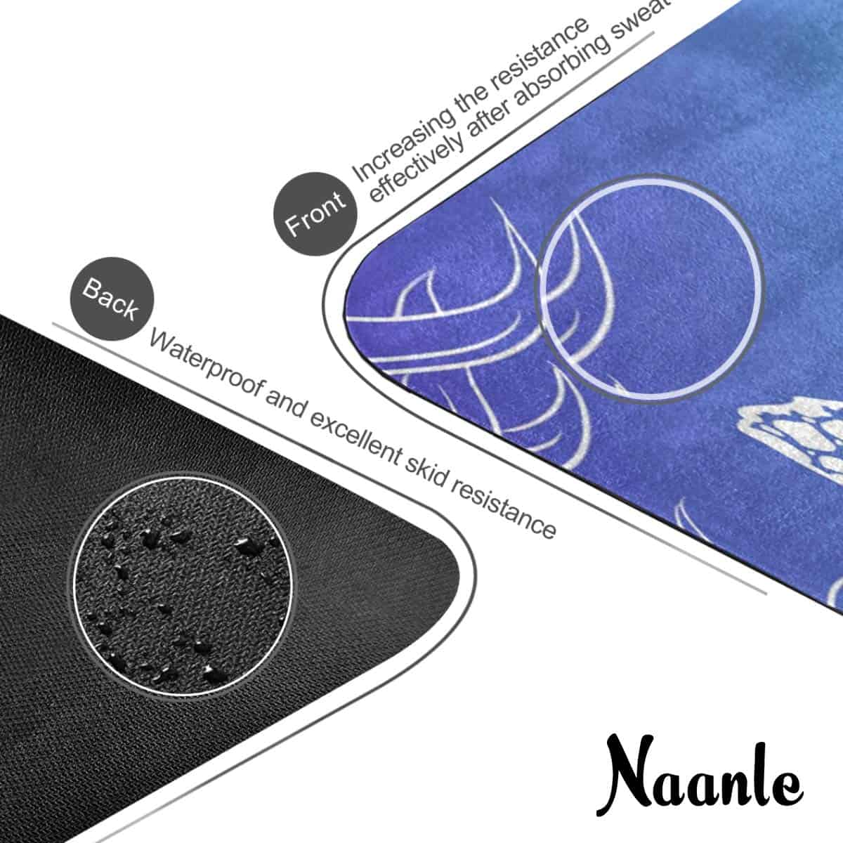 Tapete de yoga Naanle con bolsa de transporte, tapete de - Imagen 4