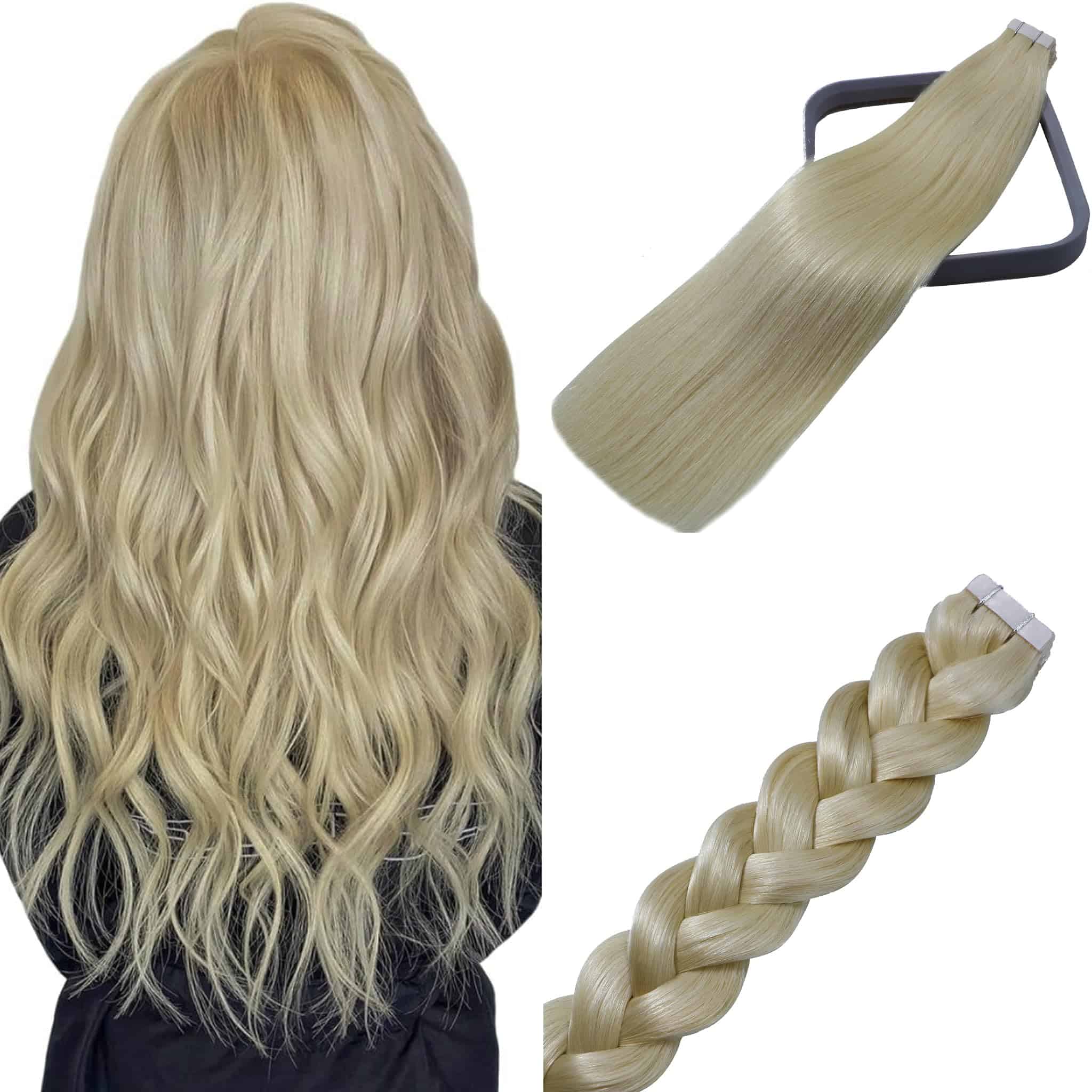 Extensiones de Cabello con Cinta WindTouch Rubia Platino