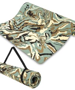 Tapete de Yoga Ecológico con Estampado de Camuflaje Verde