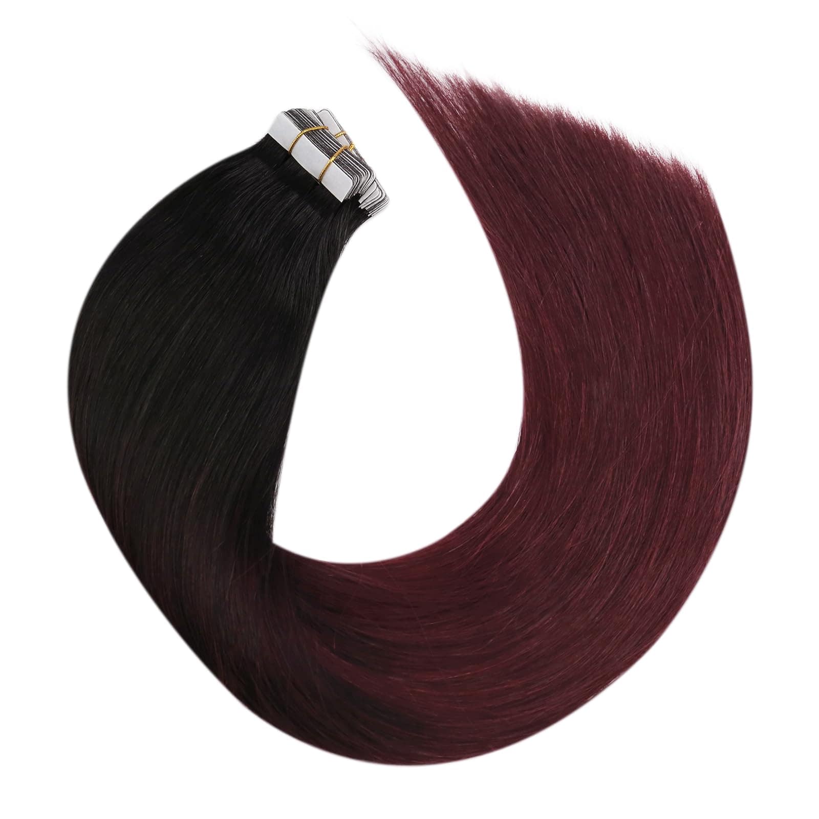 Extensiones de Cabello en Cinta Moresoo Color Vino Tinto - Imagen 9