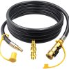 MCAMPAS 12FT Kit de manguera de propano con adaptador de