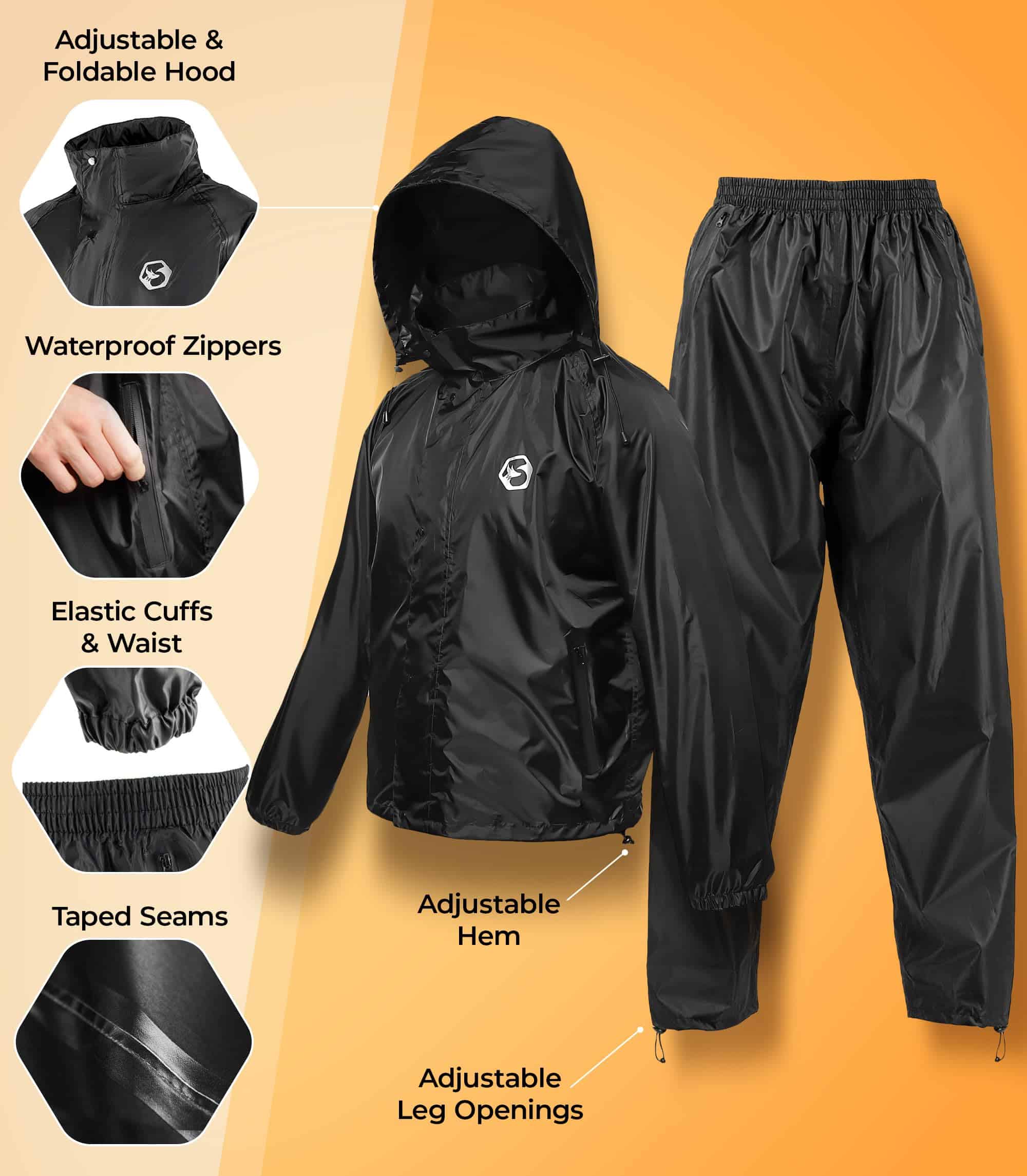 Conjunto Impermeable Foxelli - Ropa de Lluvia Duradera, - Imagen 6
