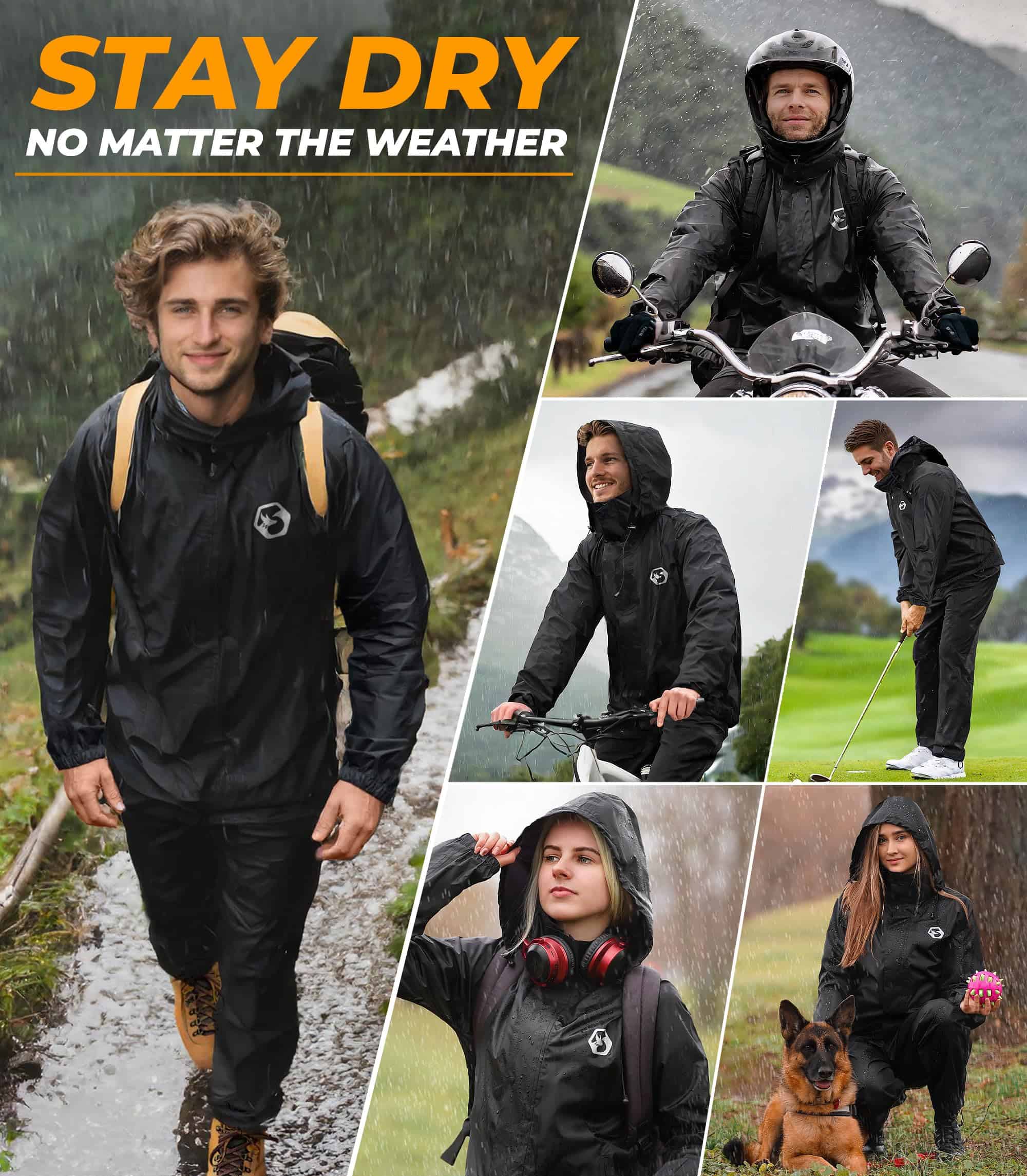 Conjunto Impermeable Foxelli - Ropa de Lluvia Duradera, - Imagen 3