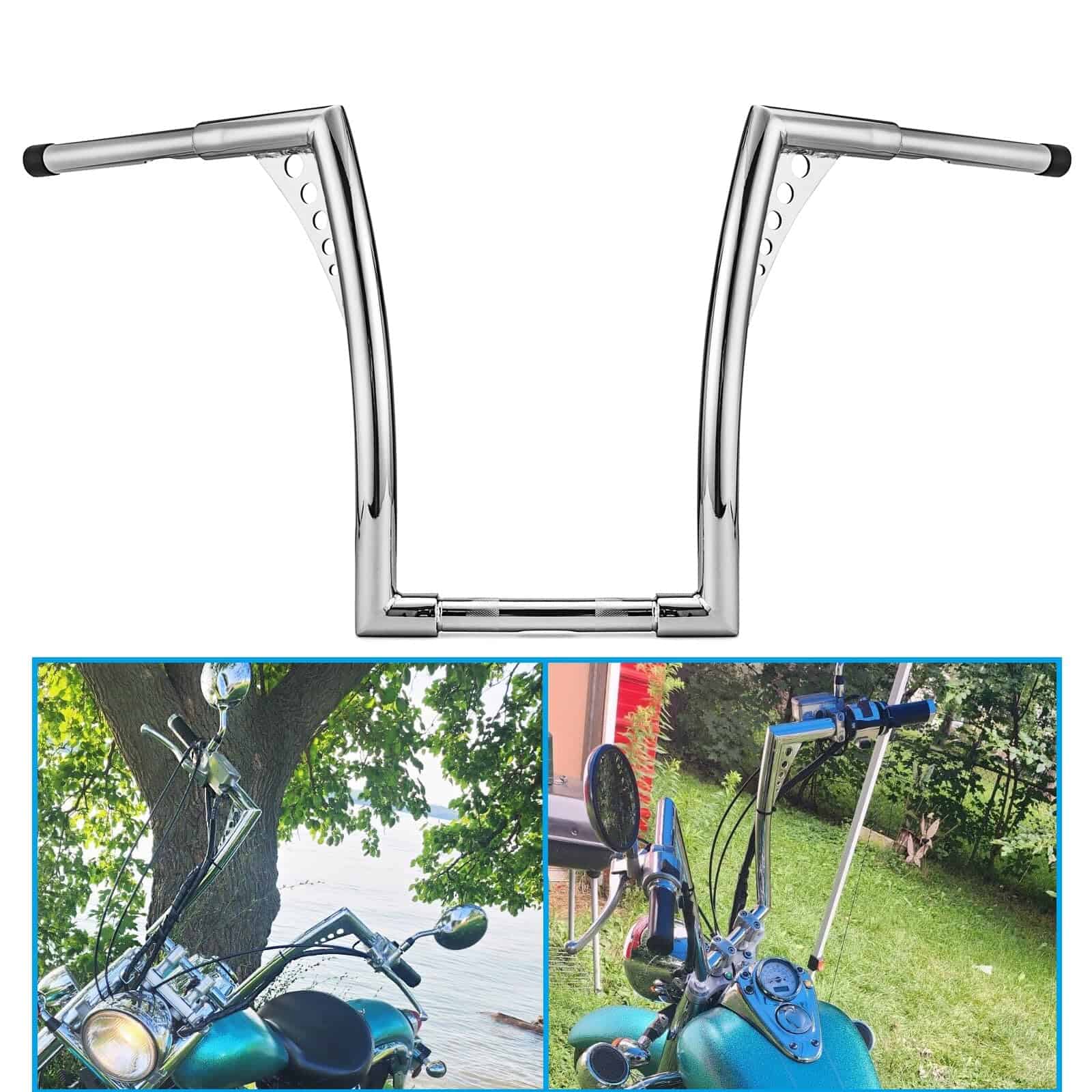 WSays 14" Rise Ape Hangers 1-1/4" Diameter HandleBar