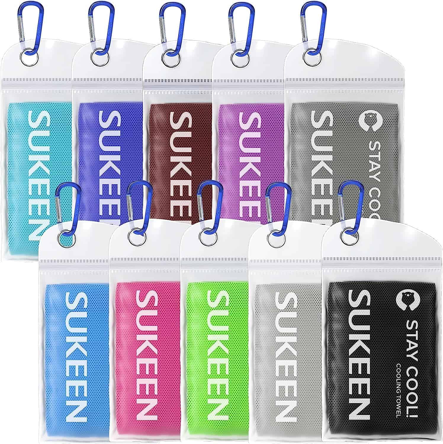 Toalla refrescante Sukkeen (40"x12"), suave y transpirable,