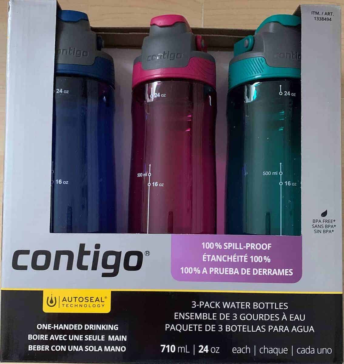Botella de agua Contigo AUTOSEAL de 24 oz a prueba de