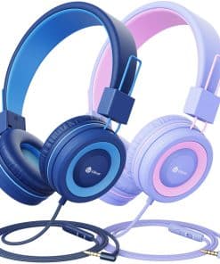 iClever [2 Pack] Auriculares para niños con micrófono para