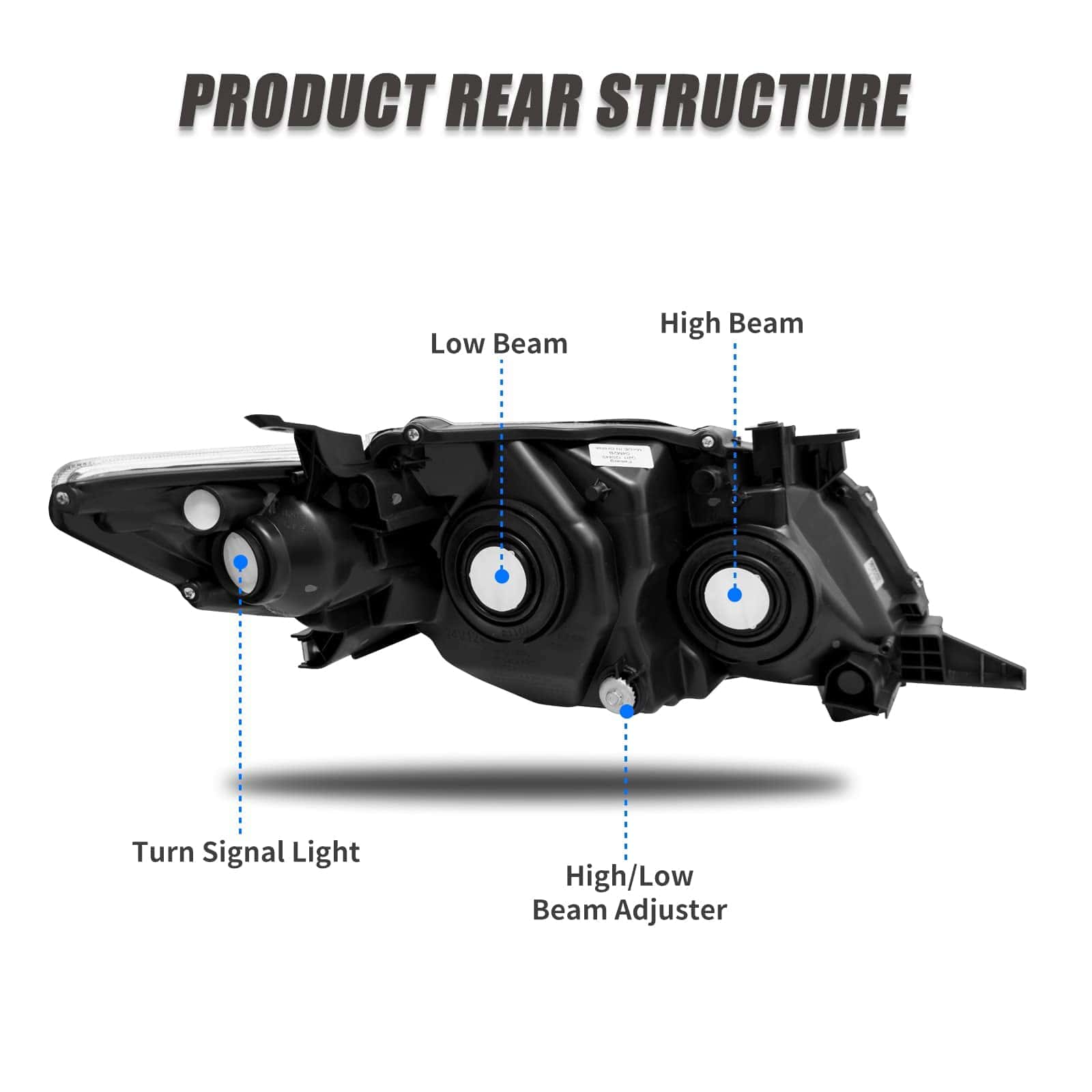 Faros ADCARLIGHTS para ensamblaje de faros 2009 2010 Toyota - Imagen 7