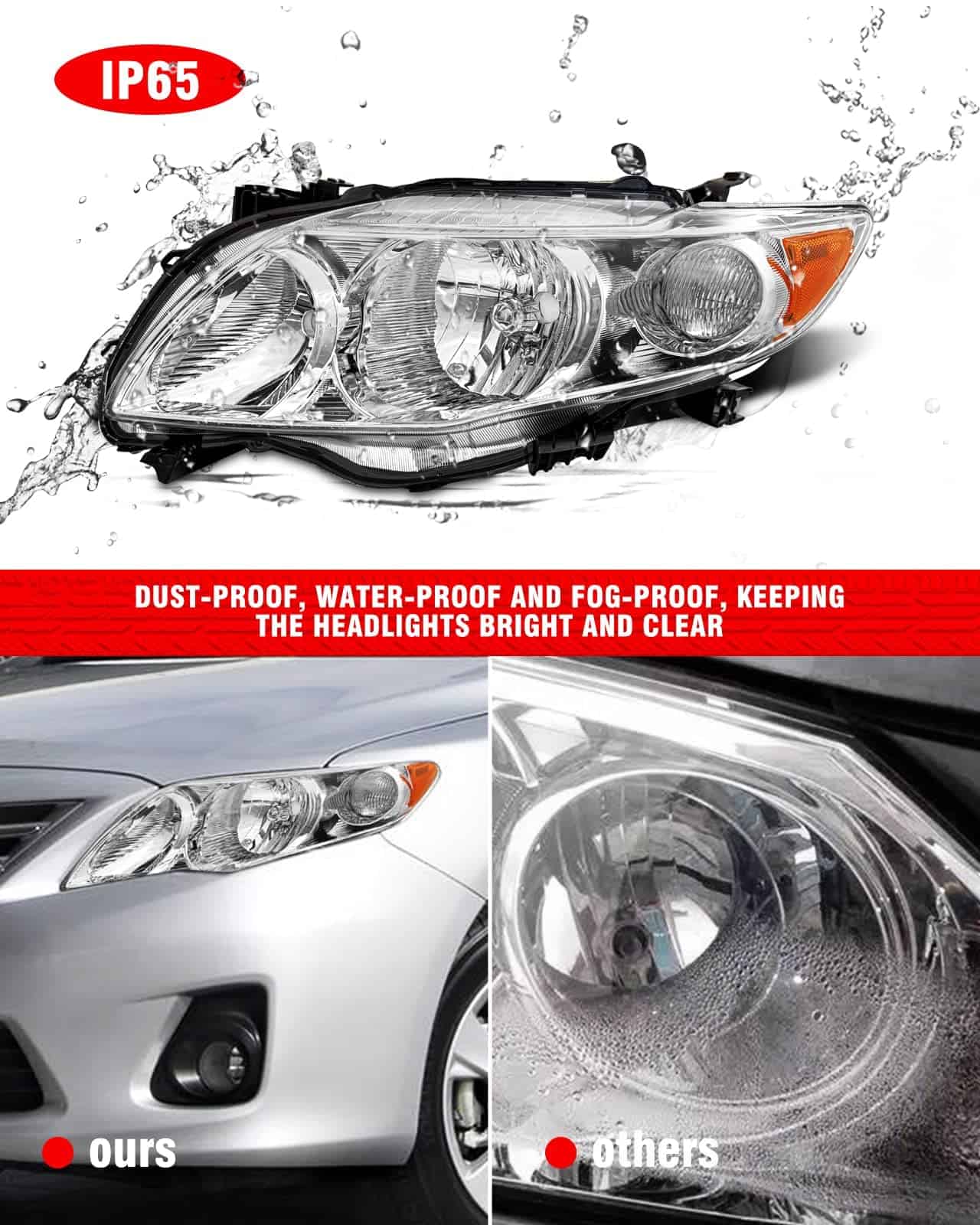 Faros ADCARLIGHTS para ensamblaje de faros 2009 2010 Toyota - Imagen 8