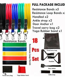 Set de Bandas de Resistencia de 18 piezas para Ejercicio