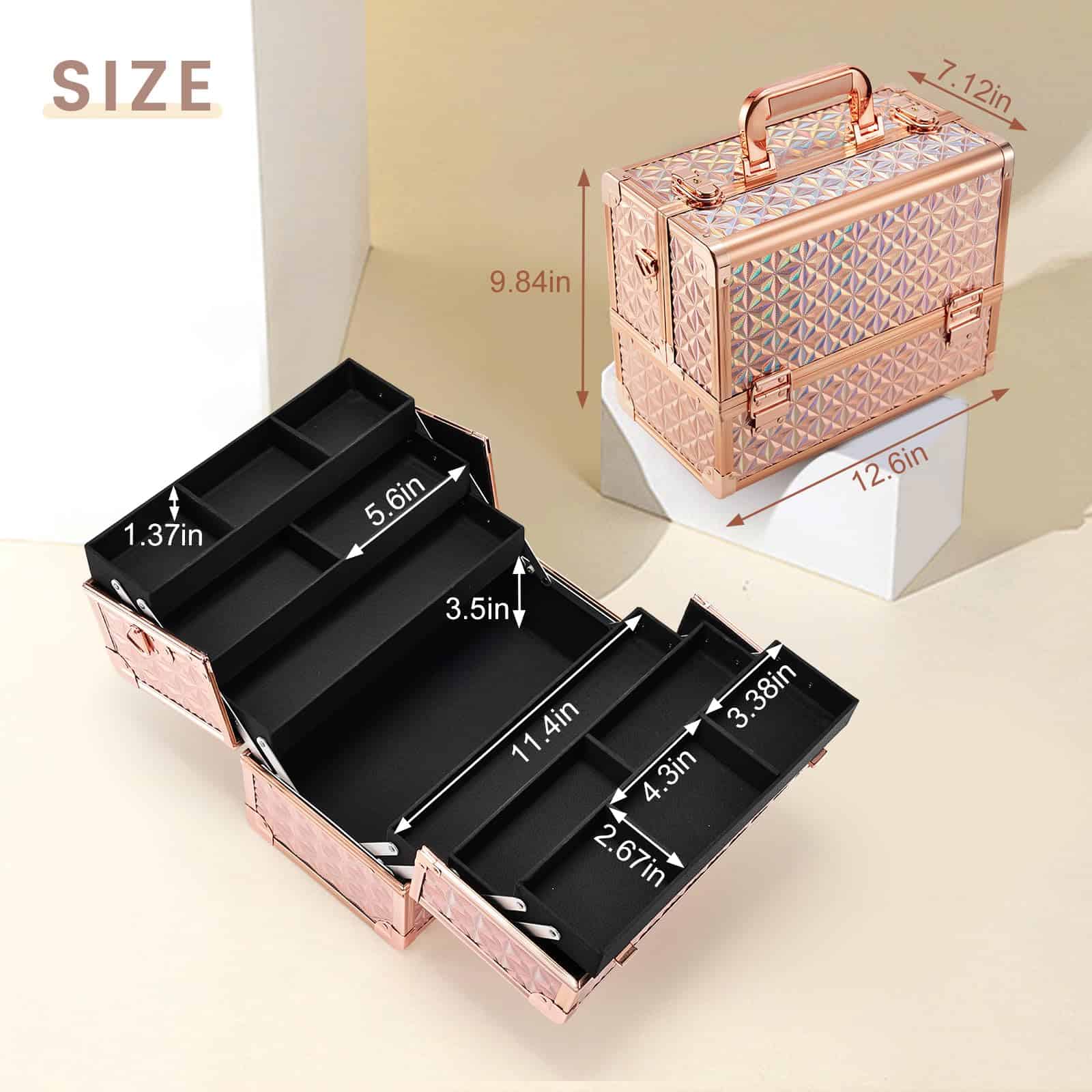 Estuche de Maquillaje FRENESSA Extra Grande 12.6 Pulgadas - Imagen 6