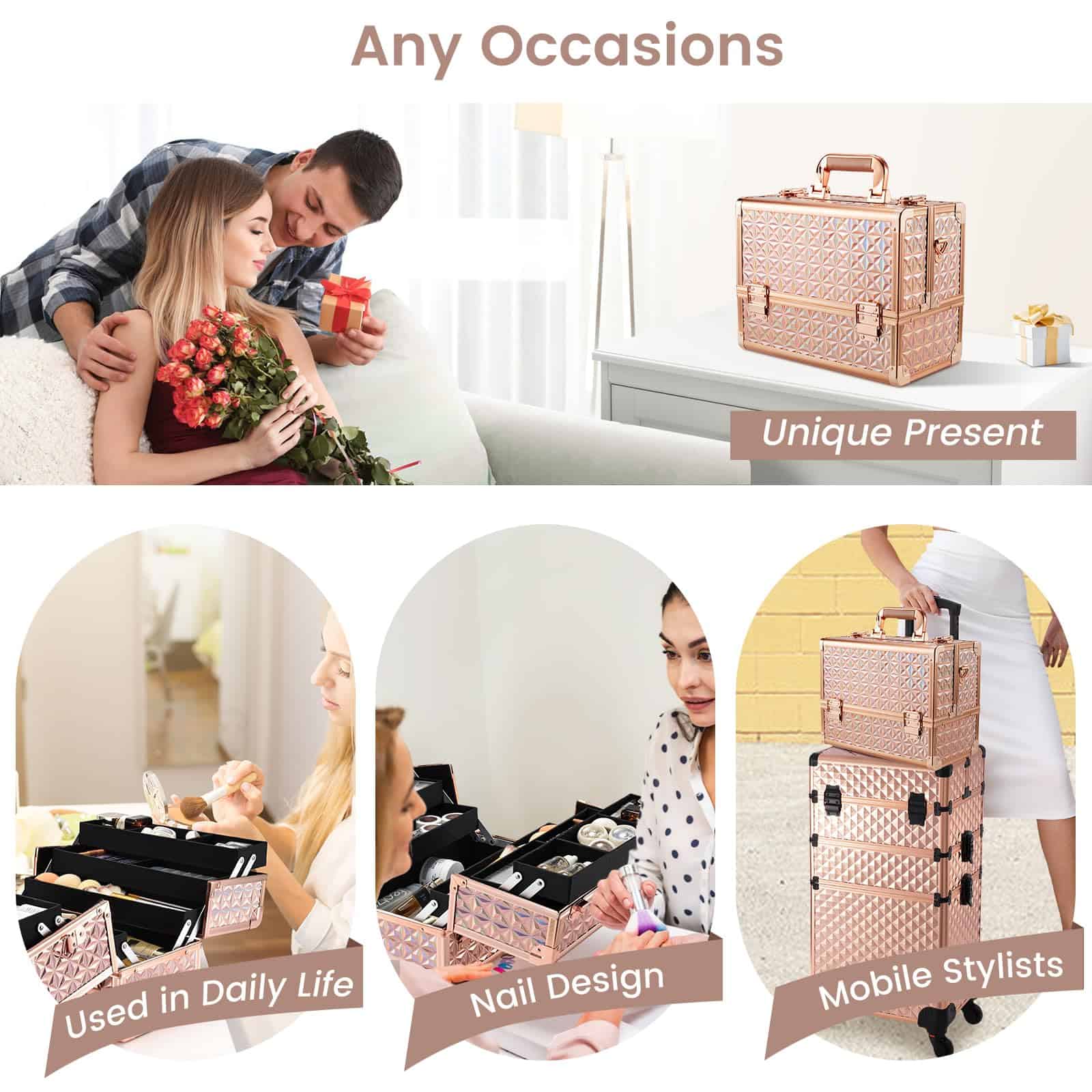 Estuche de Maquillaje FRENESSA Extra Grande 12.6 Pulgadas - Imagen 7