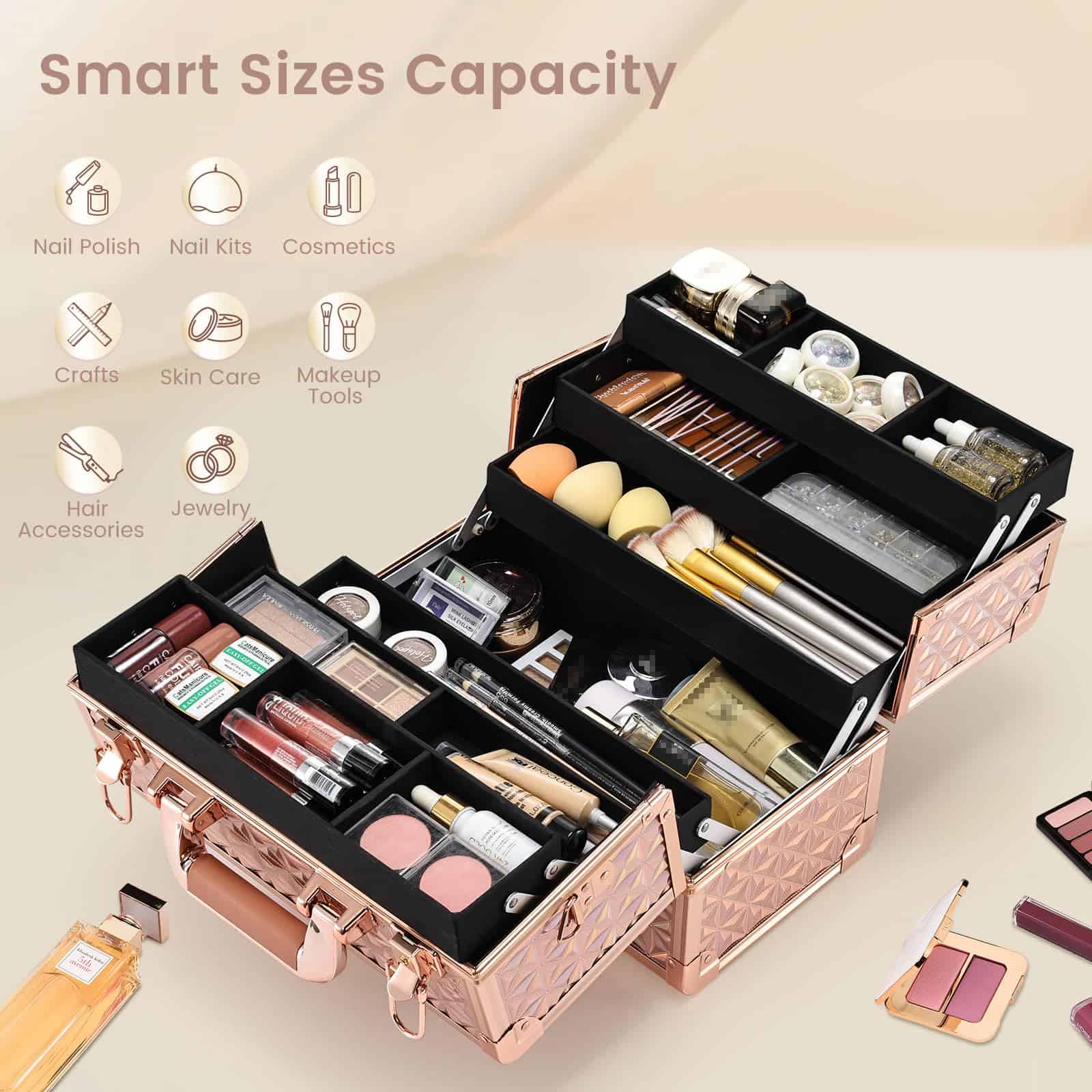 Estuche de Maquillaje FRENESSA Extra Grande 12.6 Pulgadas - Imagen 3