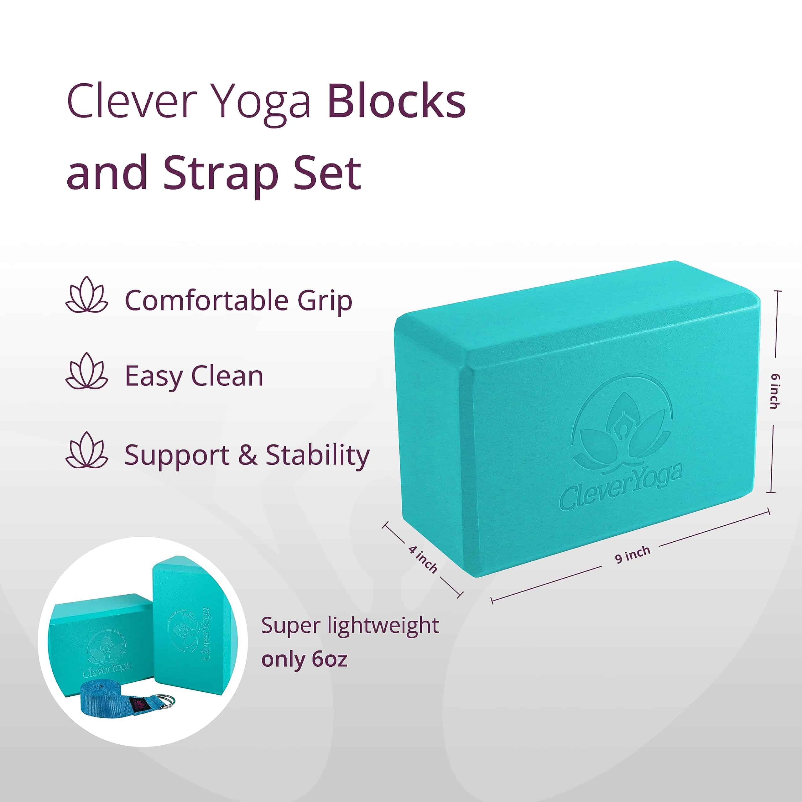 Bloques de Yoga Clever 2 Pack con Correa - Set de Bloques - Imagen 6