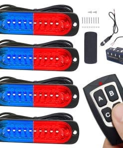 Luces de advertencia LED EASE2U, 4pcs Lámparas de