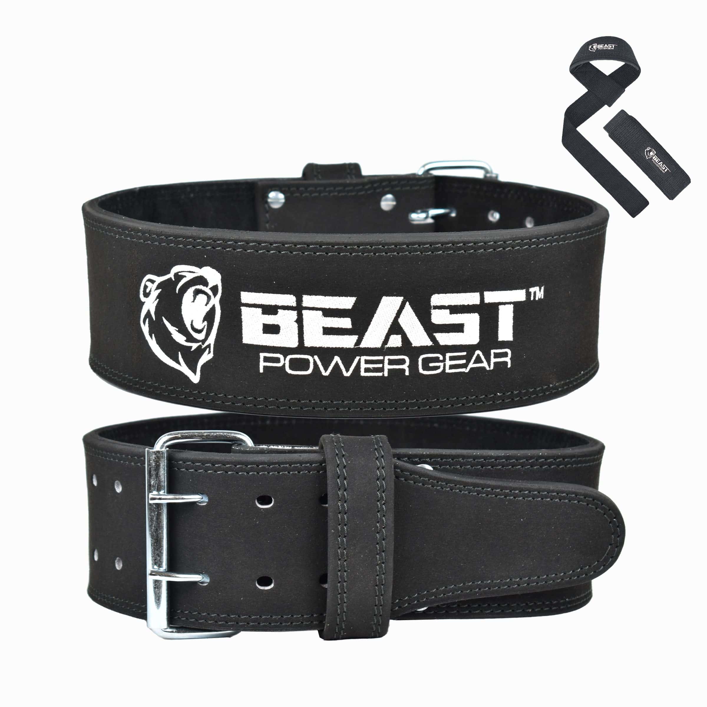 Cinturón de Levantamiento de Pesas Beast -Negro/Blanco