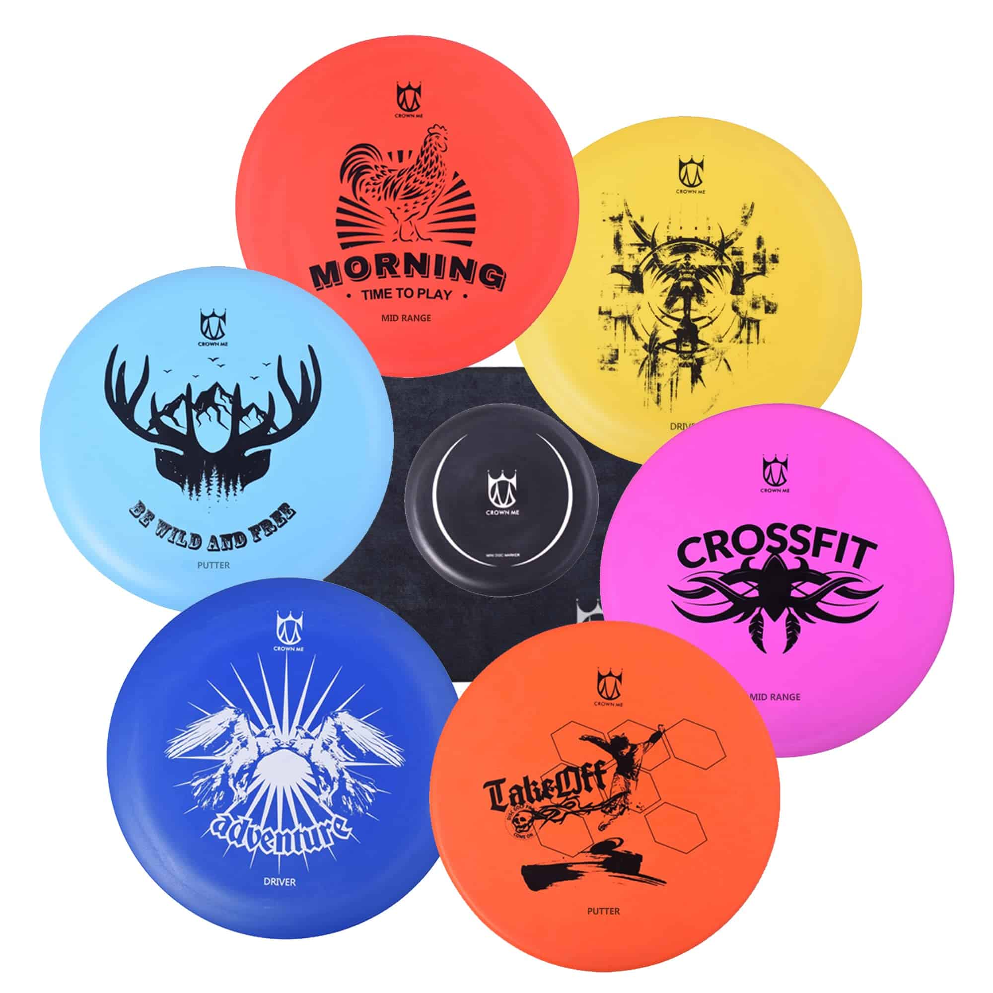 Set de Disc Golf CROWN ME con 6 Discos
