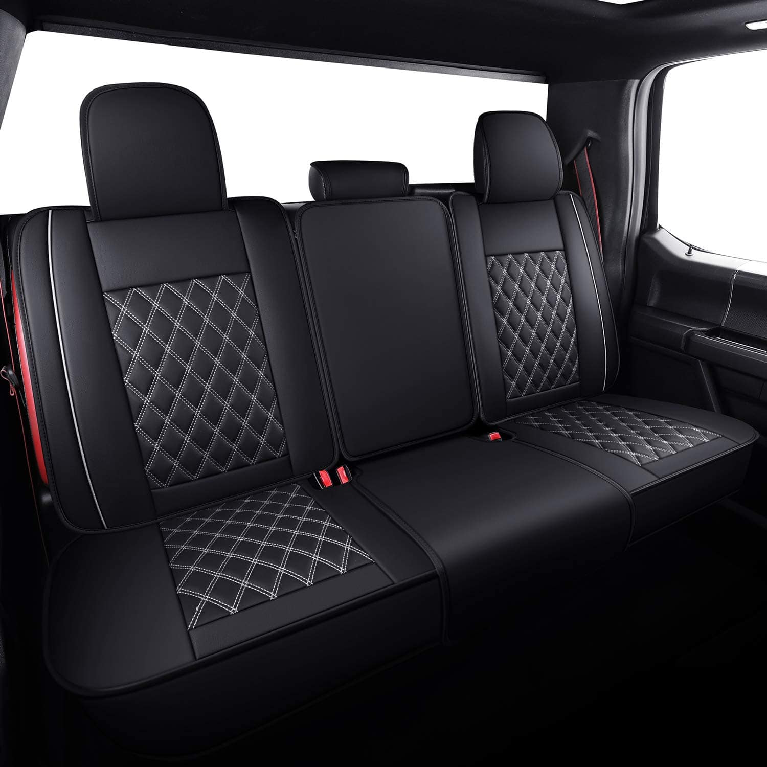 Cubiertas de asiento para automóvil Aierxuan -Negro-Blanco - Imagen 4