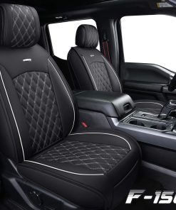 Cubiertas de asiento para automóvil Aierxuan -Negro-Blanco