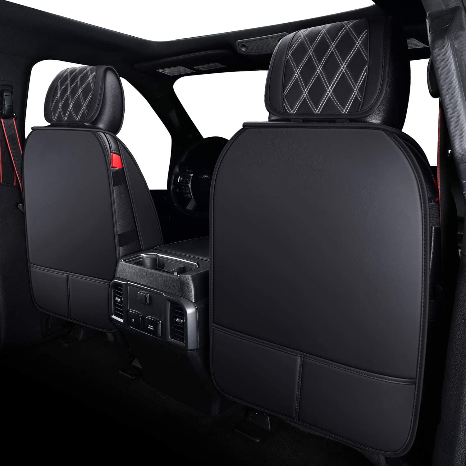 Cubiertas de asiento para automóvil Aierxuan -Negro-Blanco - Imagen 3