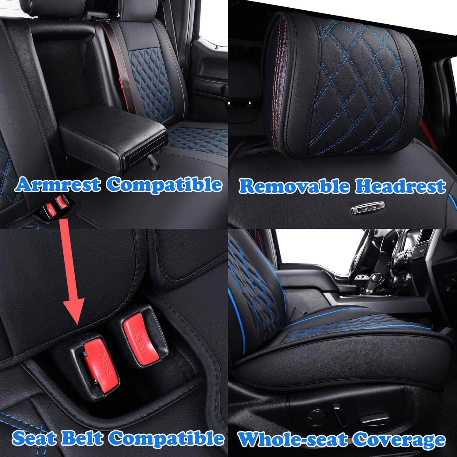 Cubiertas de Asiento para Coche Aierxuan Juego Completo con - Imagen 6
