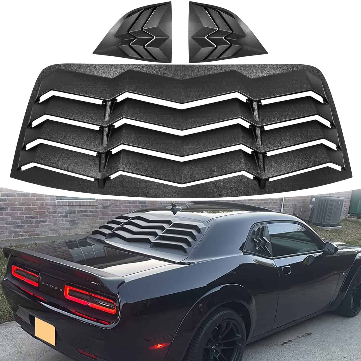 Bonbo Rear+Side Window Louver Compatible con Dodge