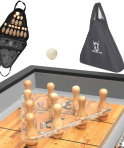 Set de Bolos para Shuffleboard CROWN ME Deluxe con Bolsa de