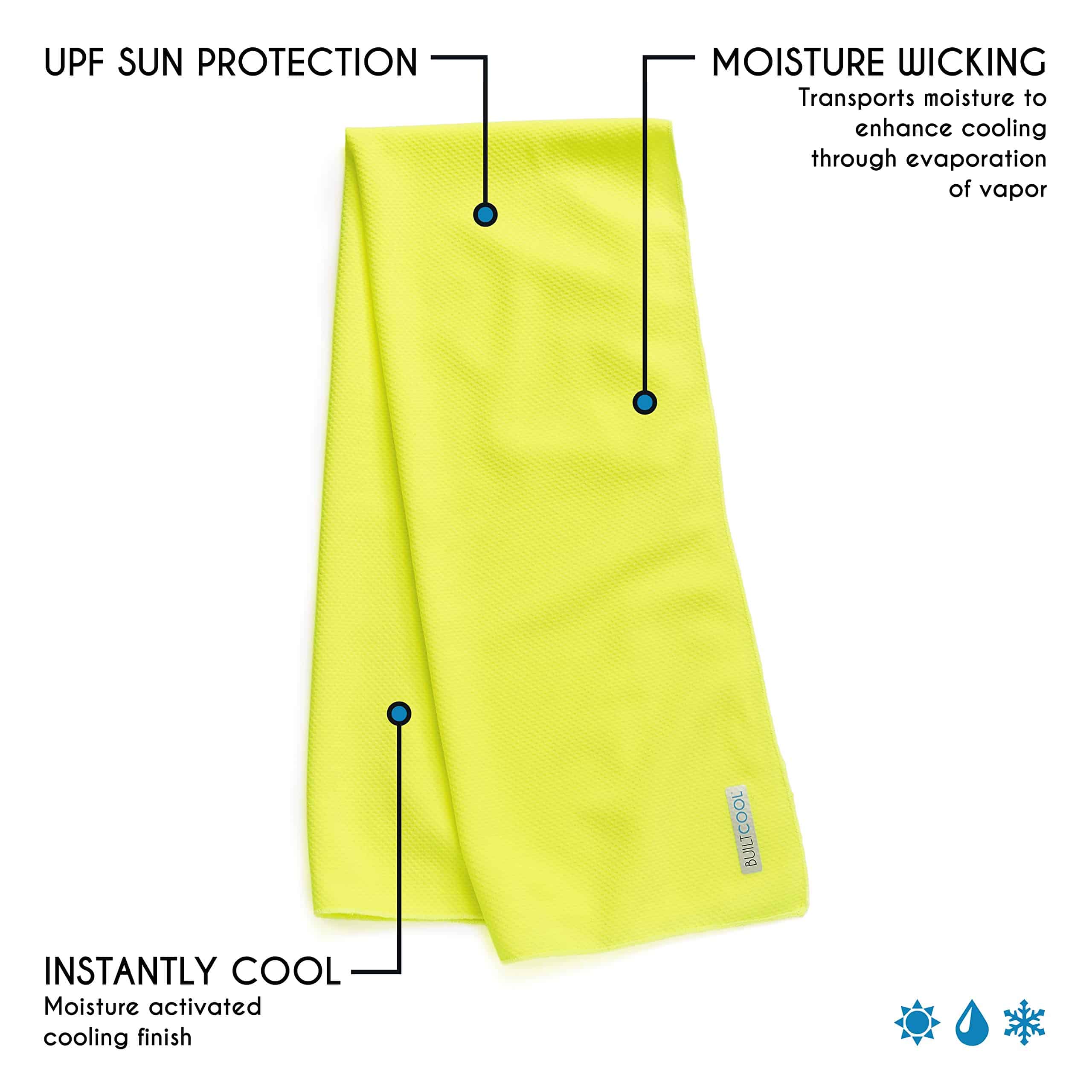 Toalla refrigerante para adultos BUILTCOOL -Amarillo de alta - Imagen 3