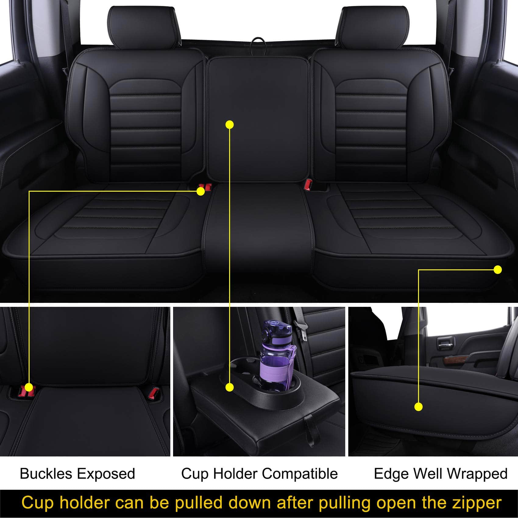Cubiertas de asiento trasero LUCKYMAN CLUB Silverado - Imagen 5