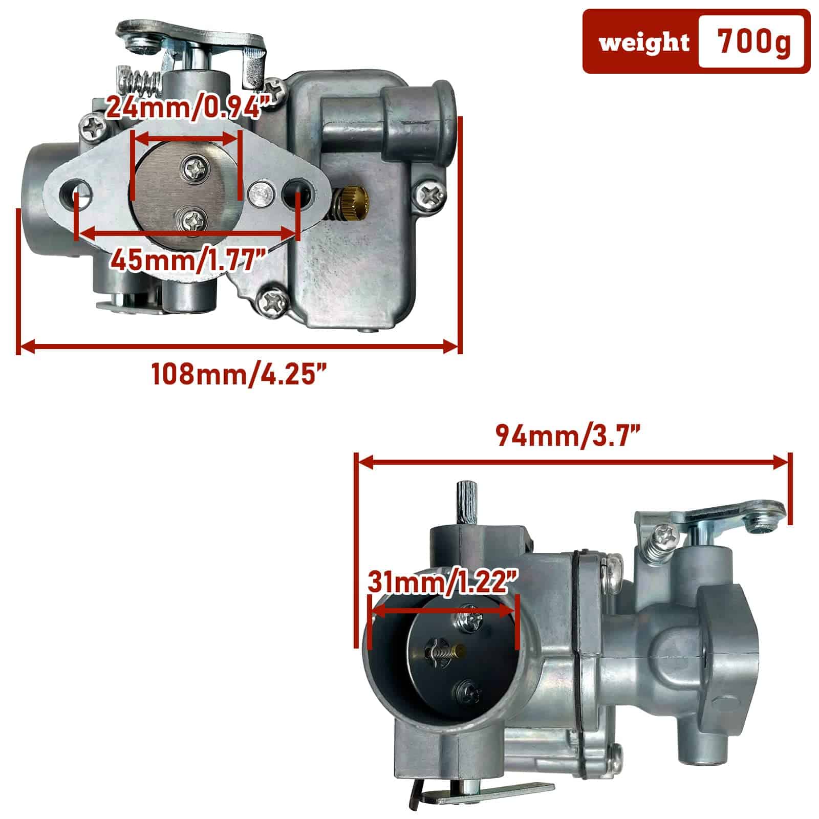 Carburador NewJ con Junta para Tractor International - Imagen 6