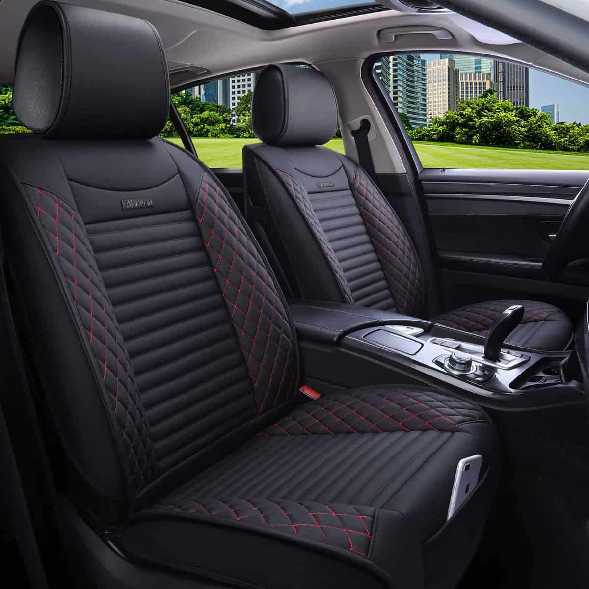 Aierxuan 5 Fundas de Asiento de Coche Completo de Cuero