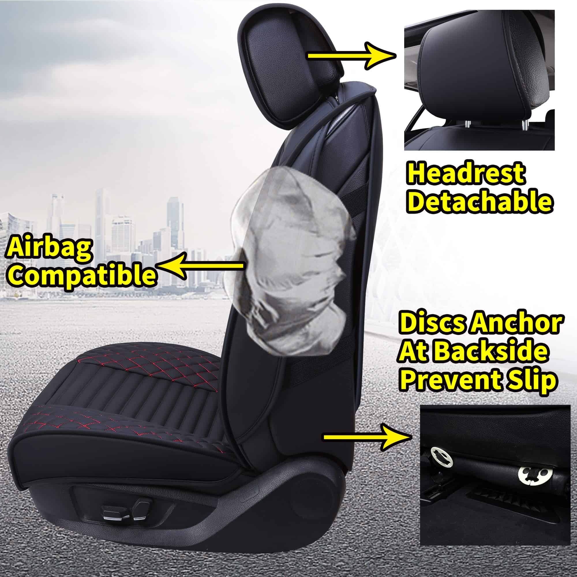 Aierxuan 5 Fundas de Asiento de Coche Completo de Cuero - Imagen 4
