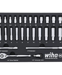 Set de bandejas Wiha 33395 de 27 piezas de 1/4" con vasos