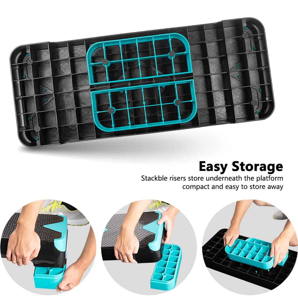 GYMMAGE Step Aeróbico Ajustable para Entrenamiento, - Imagen 4