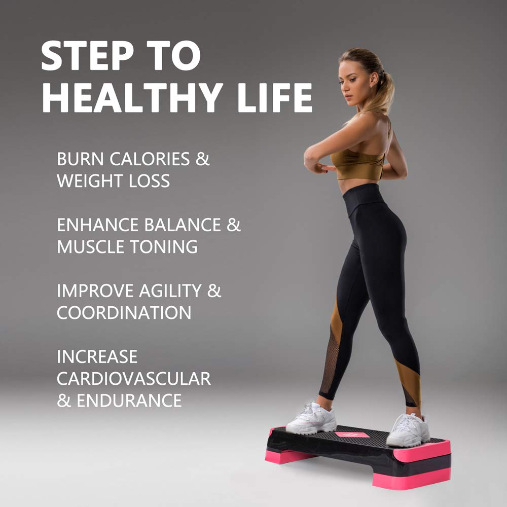 Aeróbicos Ajustable GYMMAGE Stepper, Plataforma de - Imagen 7