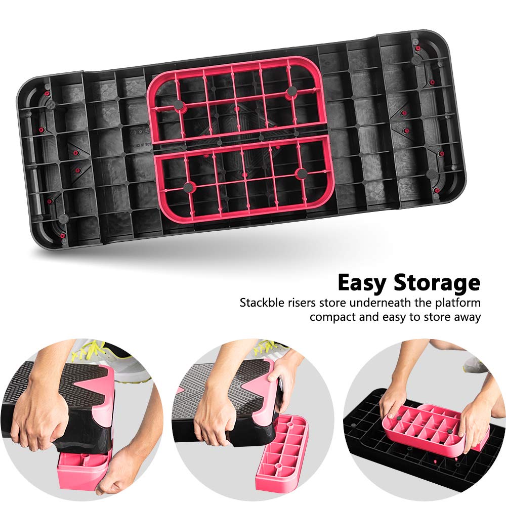 Aeróbicos Ajustable GYMMAGE Stepper, Plataforma de - Imagen 4