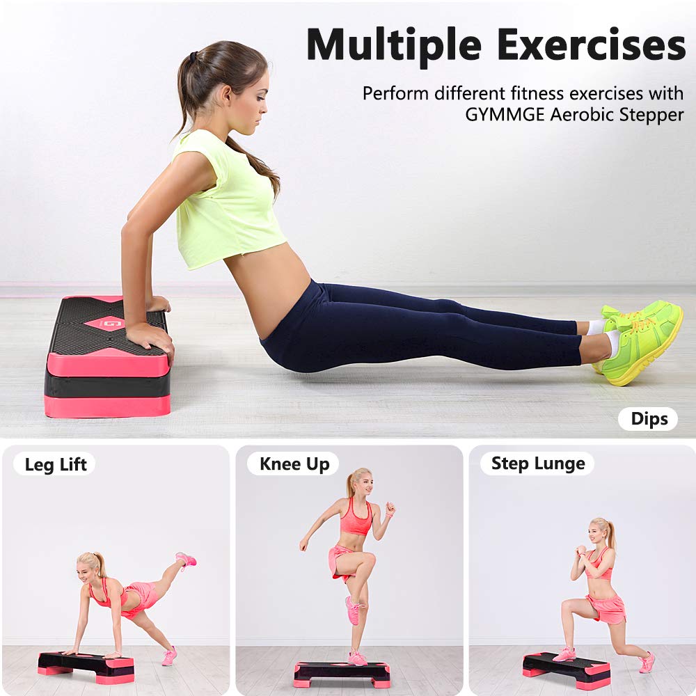 Aeróbicos Ajustable GYMMAGE Stepper, Plataforma de - Imagen 8