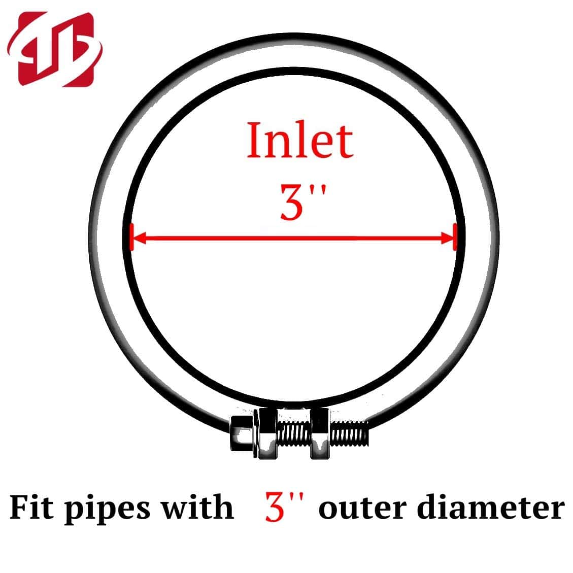 Punta de escape - Diseño de montaje de perno de 3'' de - Imagen 6