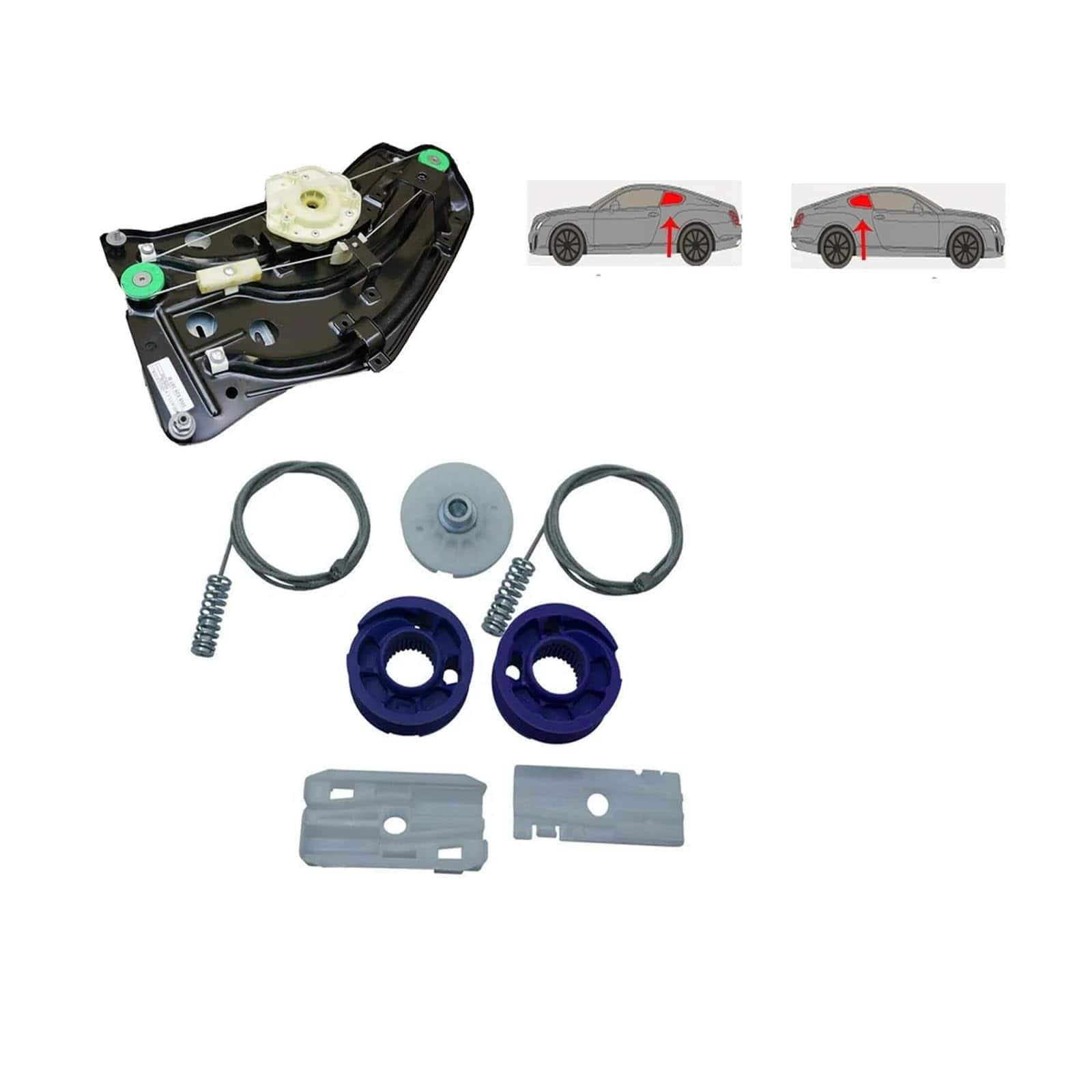 Kit de Reparación de Regulador de Ventana -Negro - Imagen 3