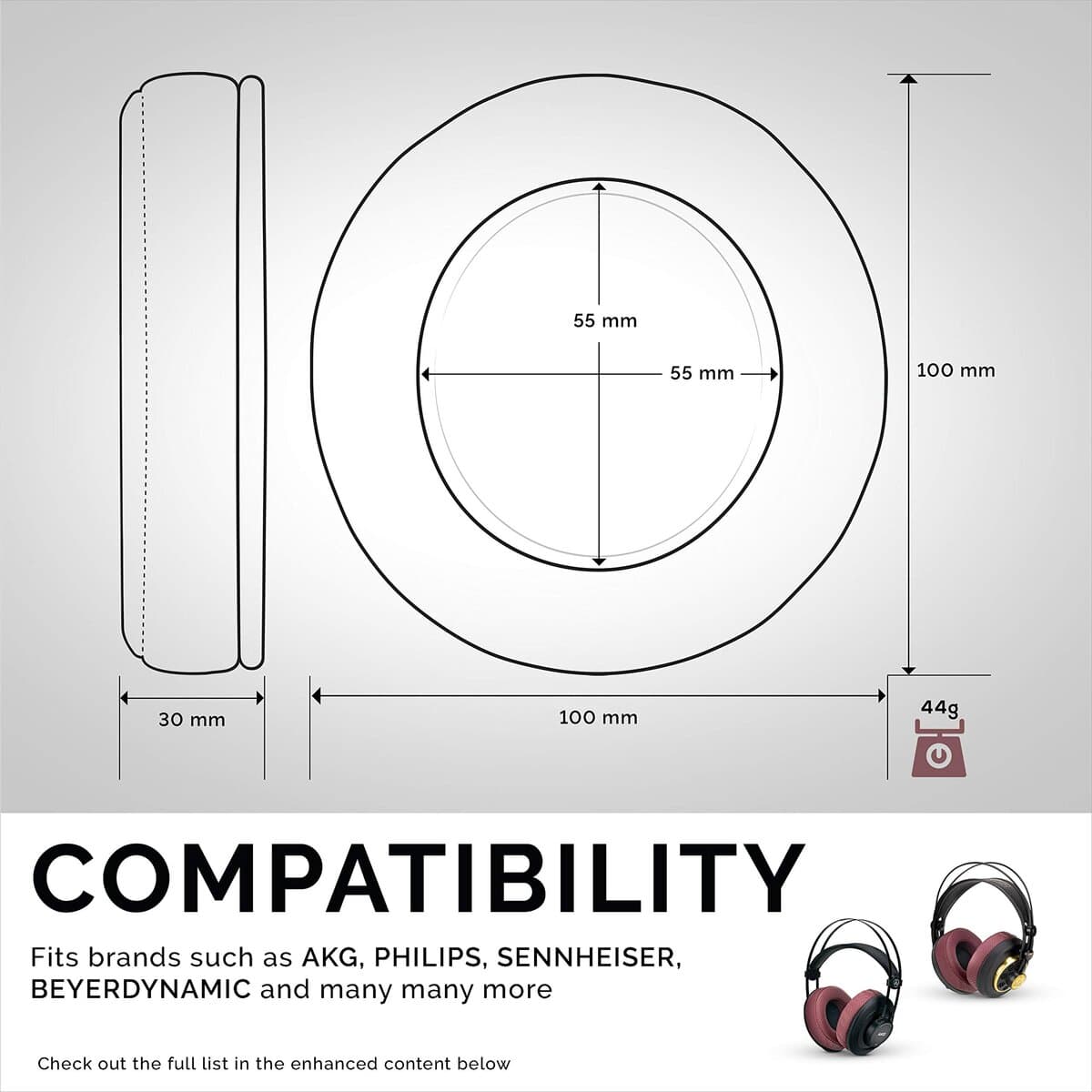Almohadillas de Espuma de Memoria Redondas -Rojo Perforado - Imagen 8