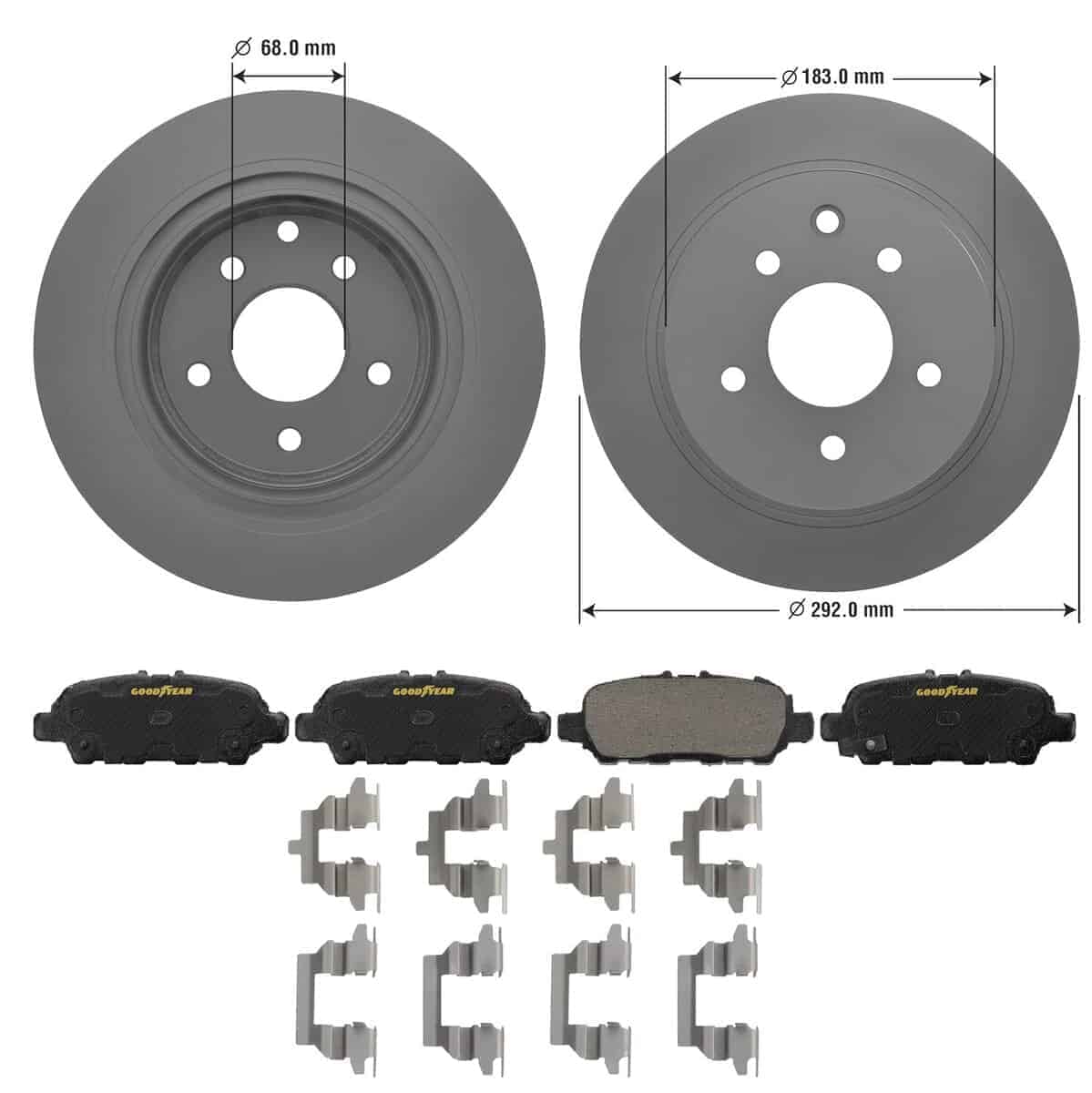 Goodyear Brakes PRK67803R | Juego de Frenos Premium - Imagen 3