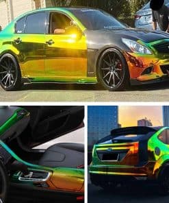 Vinilo Envoltura de Coche Holográfico Arco Iris Neo Cromo